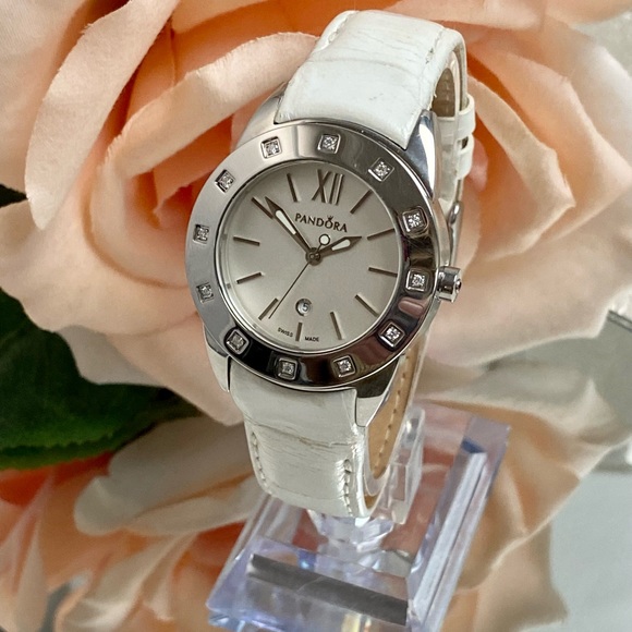 Pandora Imagine Grand Diamond Accented Bezel Stainless Steel Watch Swiss Made - Picture 5 of 16